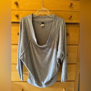 We The Free Heather Gray Knit Top
